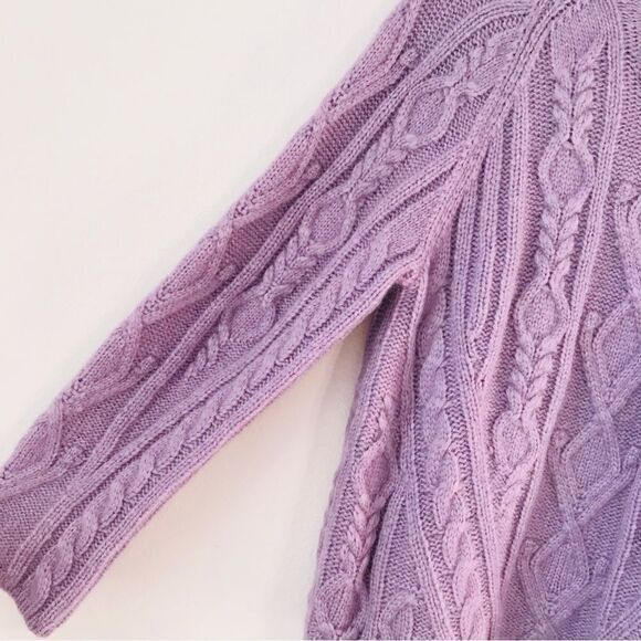 New! Vince Aran Raglan Alpaca Merino Wool Mock Neck Super Soft Lilac Sweater - Picture 10 of 14